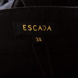 Pre Owned Escada Black Stretch Denim Teresa Straight Leg Jeans S