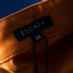 Pre Owned Escada Amber Orange Stretch Denim Teresa Straight Leg Jeans XL