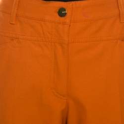 Pre Owned Escada Amber Orange Stretch Denim Teresa Straight Leg Jeans XL