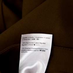 Pre Owned Escada Antique Golden Brown Stretch Denim High Rise Straight Leg Tessa Jeans M