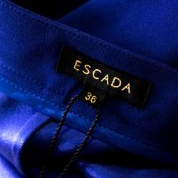 Escada Bluebell Blue Crepe High Waist Tovah Trousers M