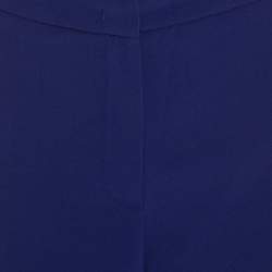 Escada Bluebell Blue Crepe High Waist Tovah Trousers M
