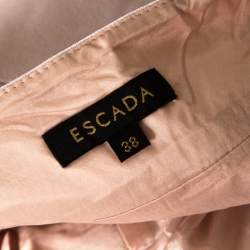 Pre Owned Escada Blush Pink Crepe Paneled Diantima Pencil Dress M