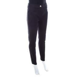 Pre Owned Escada Navy Blue Stretch Denim Teresa Straight Leg Jeans S