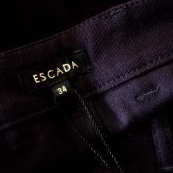 Pre Owned Escada Navy Blue Stretch Denim Teresa Straight Leg Jeans S