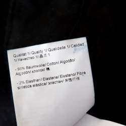 Pre Owned Escada Black Glitter Denim High Rise Straight Leg Jeans XL