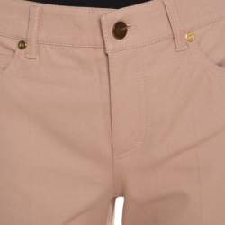 Pre Owned Escada Reed Beige Stretch Denim High Rise Straight Leg Tessa Jeans S