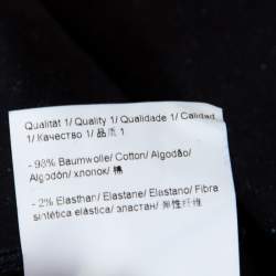 Pre Owned Escada Navy Blue Glitter Denim High Rise Straight Leg Jeans XL