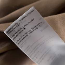 Pre Owned Escada Pampas Brown Stretch Cotton Embellished Waist Detail Cropped Tonikka Pants XL