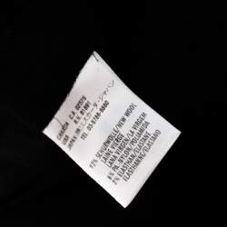 Pre Owned Escada Black Stretch Wool Crepe High Waist Straight Leg Trousers M