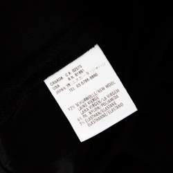 Pre Owned Escada Black Stretch Wool Crepe High Waist Straight Leg Trousers M