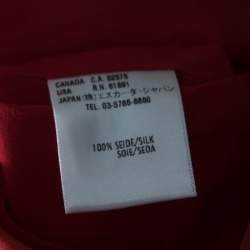 Pre Owned Escada Burnt Orange Silk Pencil Skirt M