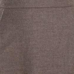 Escada Pine Brown Wool Tailored Rubla A Line Skirt L