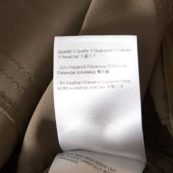 Pre Owned Escada Tobacco Brown Stretch Knit Topstitch Detail Tjersti Skinny Pants M