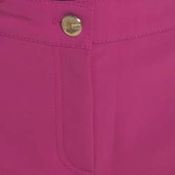 Escada Tourmaline Pink Stretch Crepe Tailored Tygan Trousers S