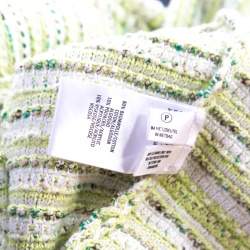 Pre Owned Escada Green Cotton Blend Tweed Boucle Jacket M