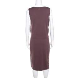 Escada Mauve Silk Cotton Iridescent Paillette Embellsihed Shawn Dress M