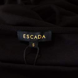 Escada Black Knit Lace Trim Long Sleeve Emana Tunic S