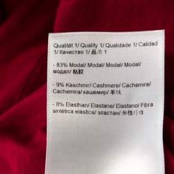 Pre Owned Escada Tourmaline Pink Knit Chain Detail Cowl Neck Ewpenia Top M