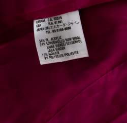 Pre Owned Escada Pink and Purple Wool Blend Tweed Blazer L