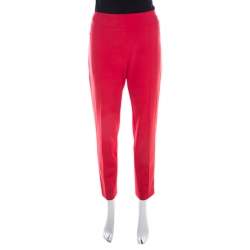 مملوكة مسبقًا Escada Tivoli Orange Crepe Stretch Tapered Tineka Trousers M