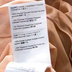 Pre Owned Escada Pink Perforated Knit Asymmetric Hem Sleeveless Dress M 