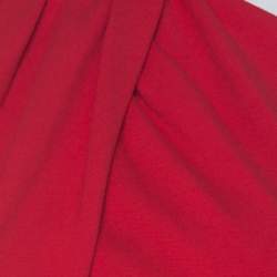 Escada Red Jersey Long Sleeve Dachain Sheath Dress M 
