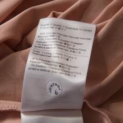 Pre Owned Escada Black Rib Knit Floral Cut Out Overlay Elcami Long Sleeve Dress M