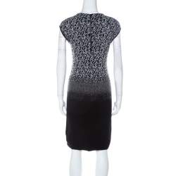 Escada Black and Grey Ombre Knit Sintala Dress S 