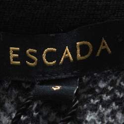 Escada Black and Grey Ombre Knit Sintala Dress S 