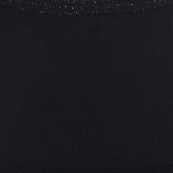Escada Black Stretch Wool Scoop Neck Sahkyo Bodycon Dress S