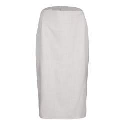 Escada Beige Wool Eyelet Collar Blazer and Skirt Set M