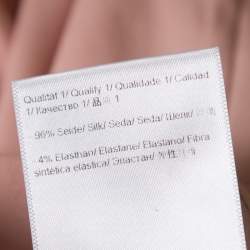 Pre Owned Escada Gloss Pink Silk Shawl Collar Nanaka Button Down Blouse L