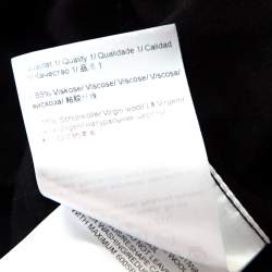 Pre Owned Escada Black Stretch Knit Plunge Neck Empire Erdem Top S