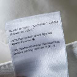 Pre Owned Escada White Stretch Denim High Rise Straight Leg Tessa Jeans S