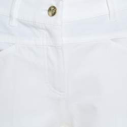 Pre Owned Escada White Stretch Denim Teresa Straight Leg Jeans S