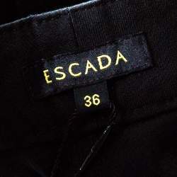 Pre Owned Escada Black Stretch Denim High Rise Straight Leg Tessa Jeans M