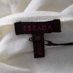Pre Owned Escada Buttercream Stretch Knit Long Sleeve Jersey Top XXL 