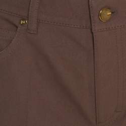 Pre Owned Escada Tobacco Brown Stretch Denim High Rise Straight Leg Tessa Jeans M