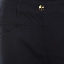 Pre Owned Escada Black Stretch Denim High Rise Straight Leg Tessa Jeans S