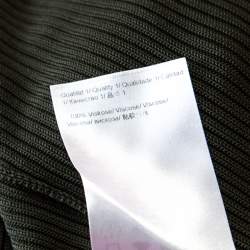 Pre Owned Escada Cactus Green Rib Knit Cowl Neck Detail Sleeveless Selali Blouse XL