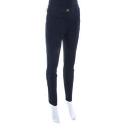 Pre Owned Escada Navy Blue Stretch Denim Teresa Straight Leg Jeans S
