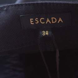 Pre Owned Escada Navy Blue Stretch Denim Teresa Straight Leg Jeans S