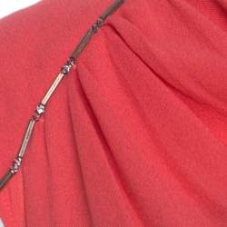 Escada Coral Orange Silk Embellished Cowl Neck Sleeveless Neslisah Top M