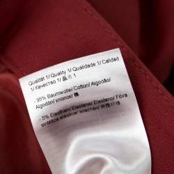 Pre Owned Escada Framboise Pink Stretch Denim High Rise Straight Leg Tessa Jeans M