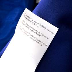 Escada Ink Blue Crepe Stretch Tapered Tineka Trousers XL