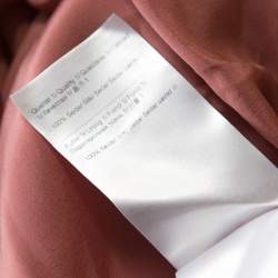 Pre Owned Escada Litchi Pink Silk Asymmetric Hem Strapless Gunn Evening Gown M