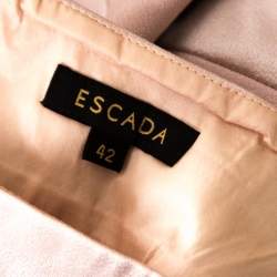 Pre Owned Escada Blush Pink Crepe Paneled Diantima Pencil Dress M