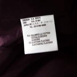 Pre Owned Escada Purple Cotton Stretch Pleated Bodice Detail Sleeveless Pencil Dress M