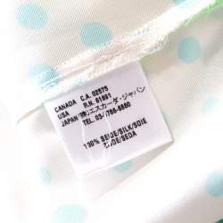 Escada Cream Floral Print Silk Button Front Shirt M